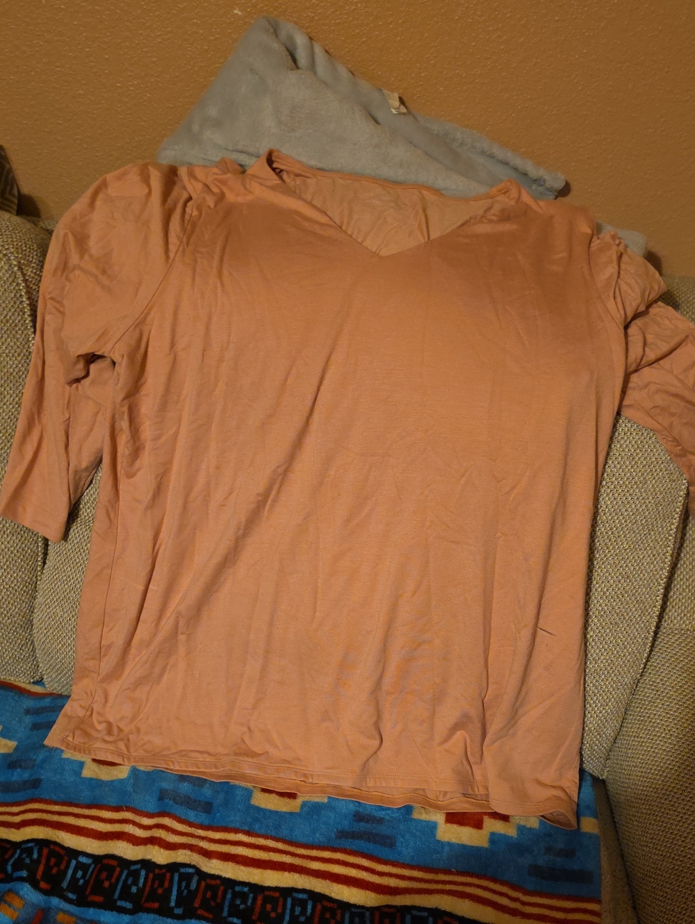 Peach Crew Neck Shirt
